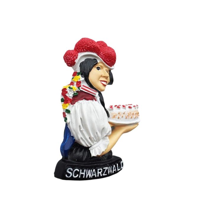 schwarzwald cake girl germany fridge magnet black forest bollenhut souvenir & cultural kitchen decor