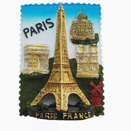 paris landmark montage france fridge magnet eiffel tower & sacré cœur travel keepsake