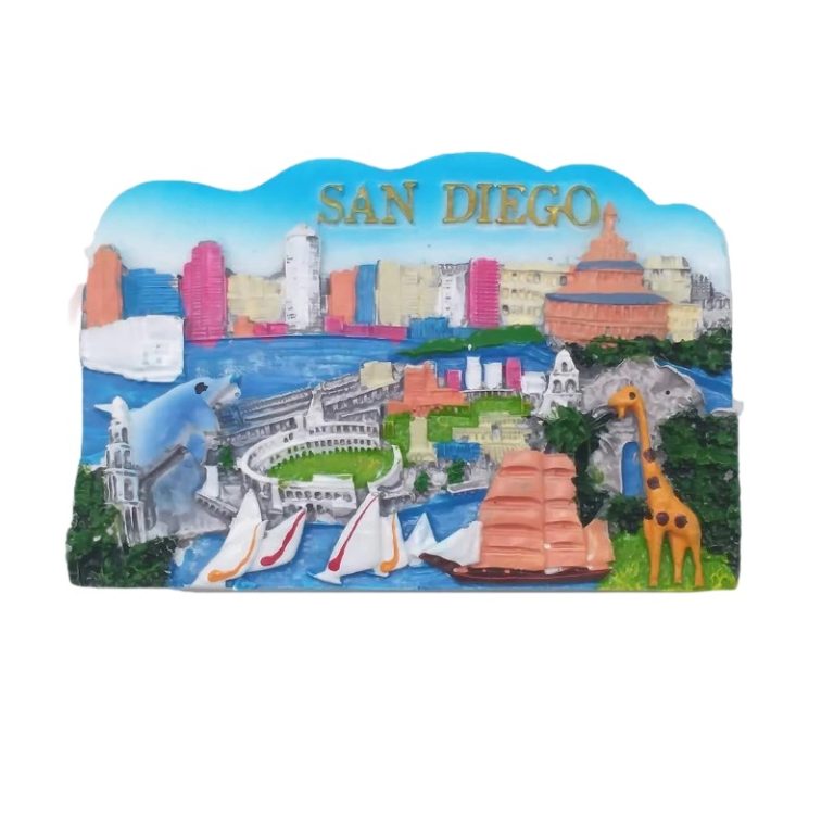 usa san diego fridge magnet city views & famous attractions souvenir