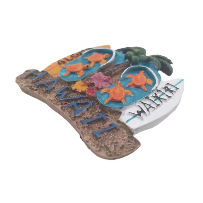 hawaii turtle flip flops fridge magnet tropical beach souvenir & aloha home décor