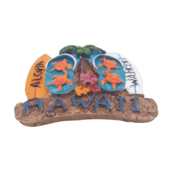 hawaii turtle flip flops fridge magnet tropical beach souvenir & aloha home décor