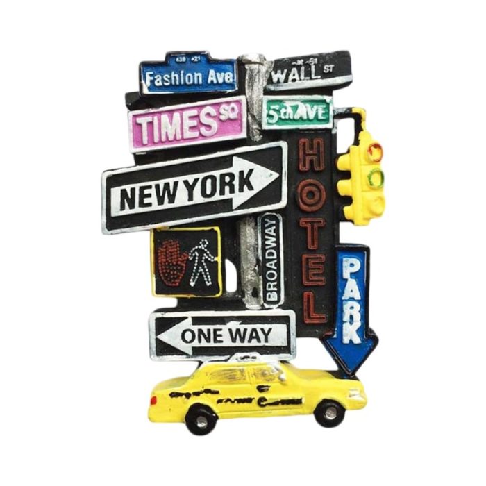new york city street signs fridge magnet times square travel souvenir & cityscape décor