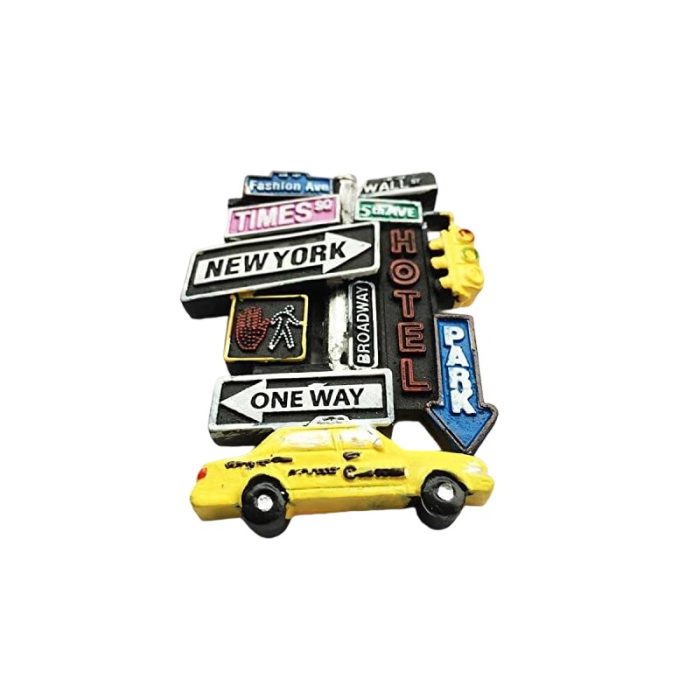 new york city street signs fridge magnet times square travel souvenir & cityscape décor