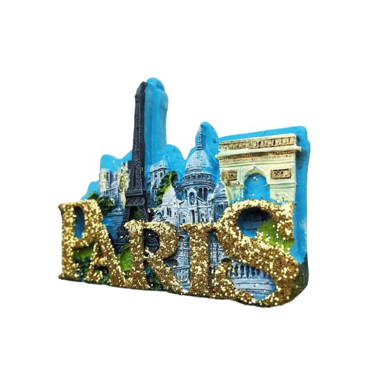 paris glitter skyline france fridge magnet sparkly travel gift & eye catching whiteboard decor