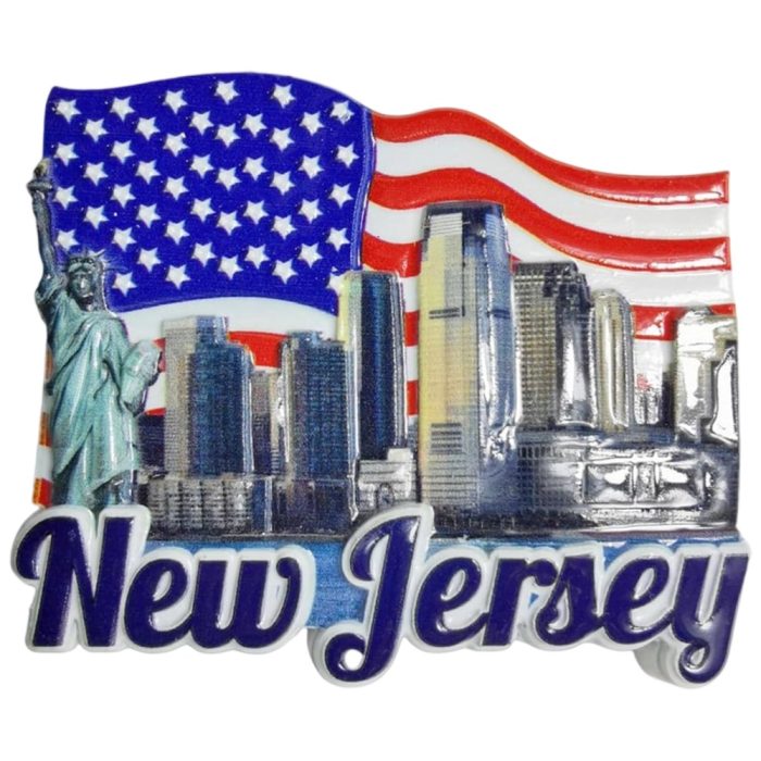 american flag skyline new jersey fridge magnets usa travel souvenir & whiteboard décor