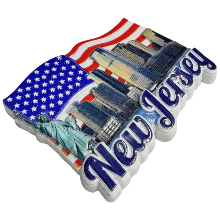 american flag skyline new jersey fridge magnets usa travel souvenir & whiteboard décor