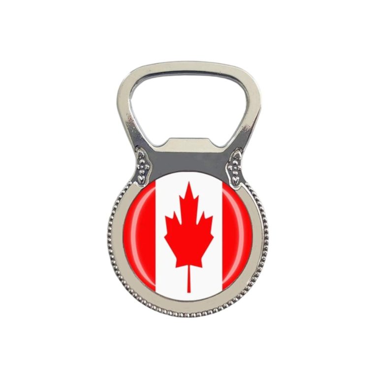 canada flag bottle opener fridge magnet – dual purpose travel souvenir gift & kitchen decor from canada