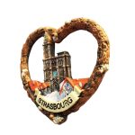 strasbourg france cathedral heart fridge magnet – romantic alsace travel gift & magnetic home decor