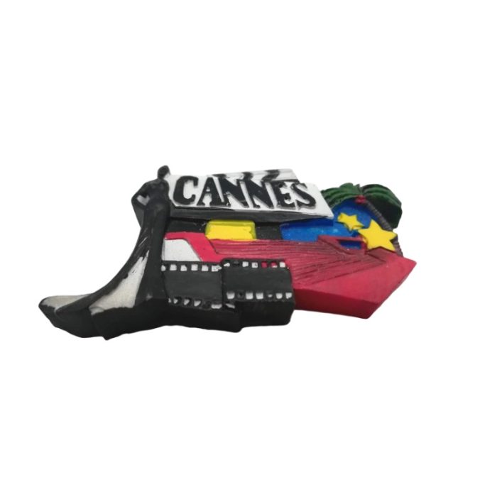 cannes france movie themed fridge magnet – film festival souvenir collectible & retro travel decor