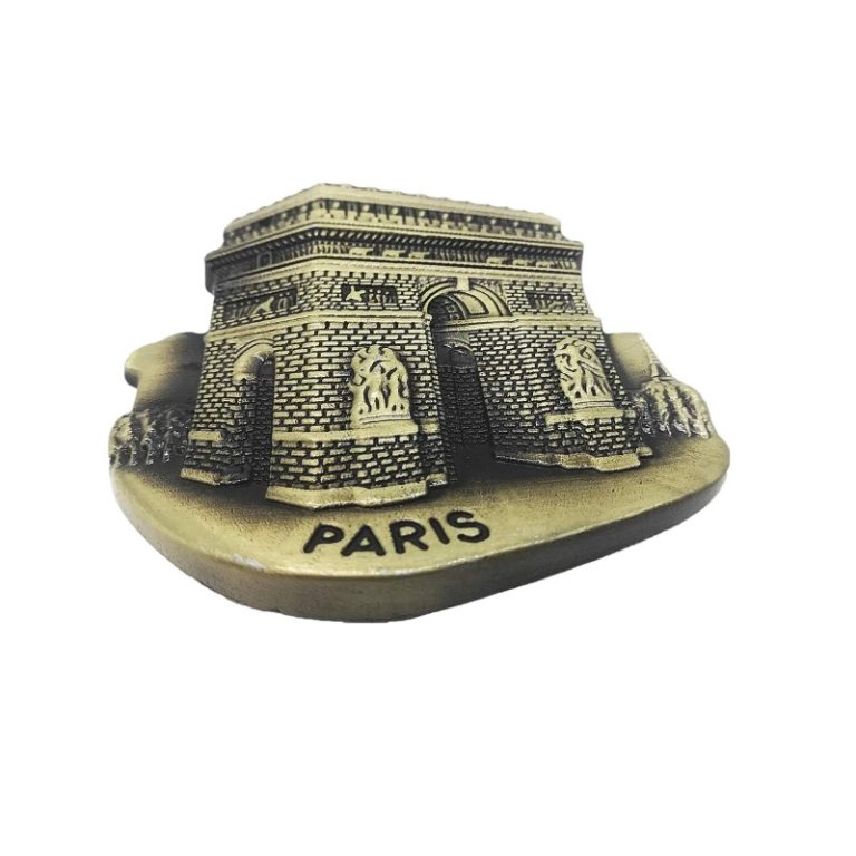 arc de triomphe paris france fridge magnet – bronze style landmark souvenir for french heritage collectors