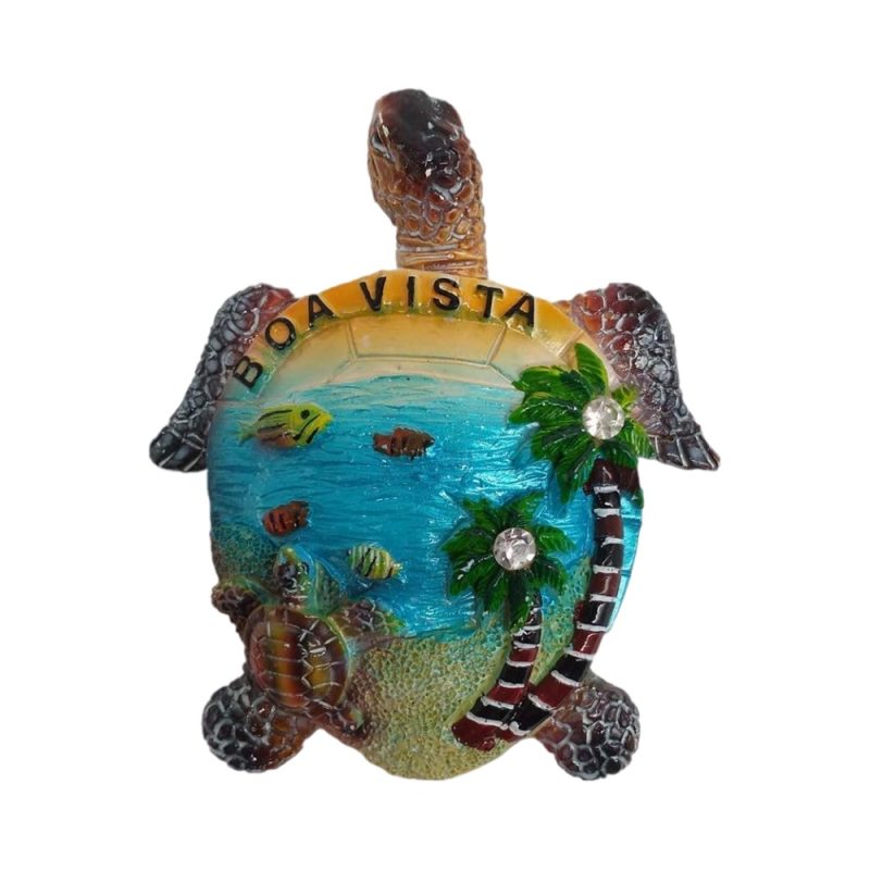 beach scene boa vista cabo verde fridge magnet ocean lover's travel souvenir & kitchen art