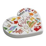 canada symbols heart shaped fridge magnet – all in one national icon souvenir gift & decorative magnet