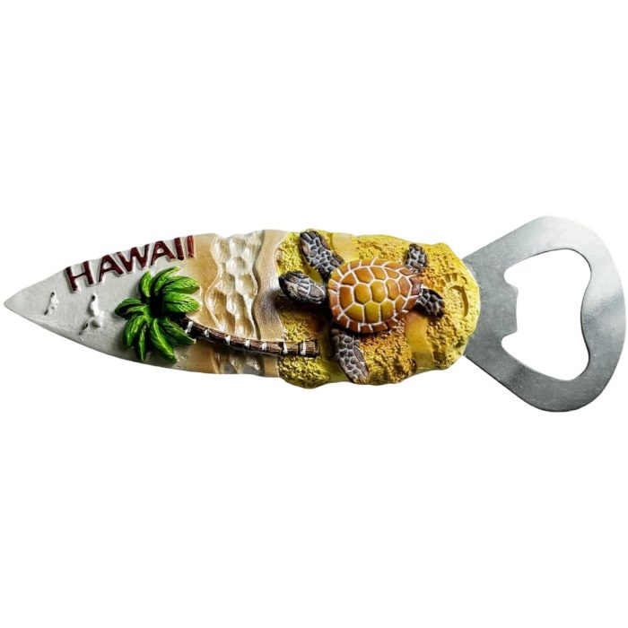 hawaii surfboard turtle bottle opener fridge magnets united states travel keepsake & tropical décor