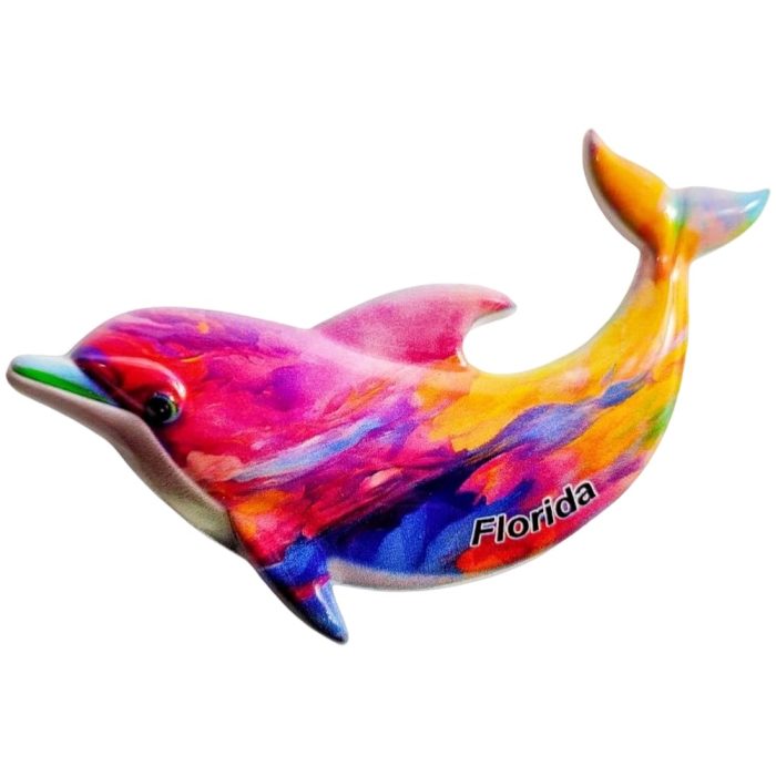 florida dolphin shaped usa fridge magnets colorful travel keepsake & whiteboard fun
