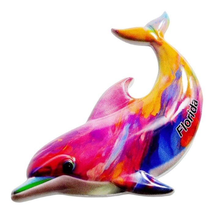 florida dolphin shaped usa fridge magnets colorful travel keepsake & whiteboard fun