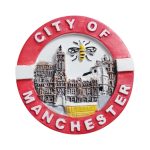 city of manchester uk fridge magnet iconic bee emblem travel souvenir & fridge display gift