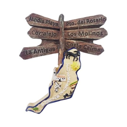 fuerteventura road sign spain fridge magnet island journey souvenir & kitchen art decor