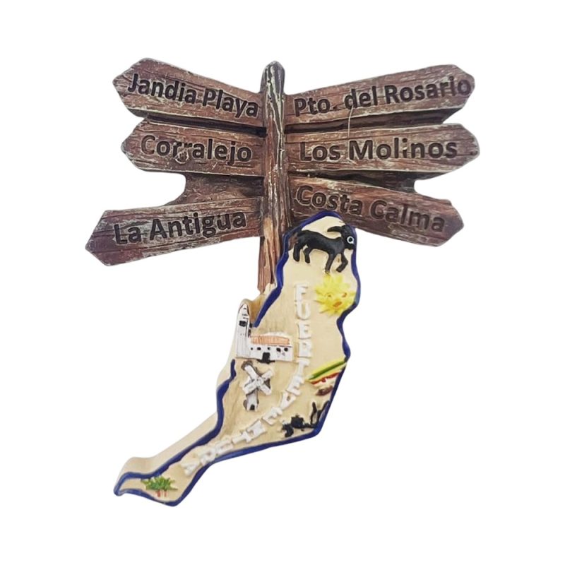 fuerteventura road sign spain fridge magnet island journey souvenir & kitchen art decor