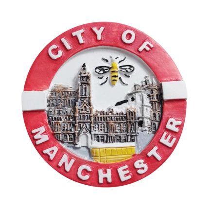 city of manchester uk fridge magnet iconic bee emblem travel souvenir & fridge display gift