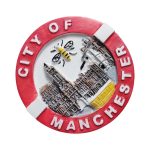 city of manchester uk fridge magnet iconic bee emblem travel souvenir & fridge display gift