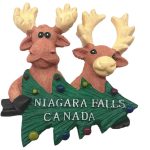 niagara falls canada fridge magnet – cute moose couple travel souvenir & fun whiteboard decoration