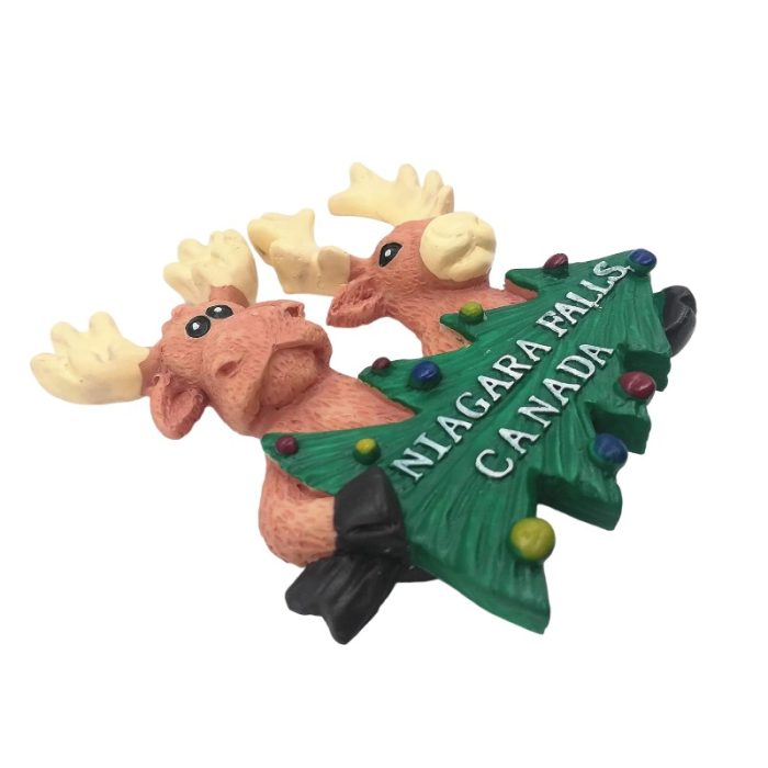niagara falls canada fridge magnet – cute moose couple travel souvenir & fun whiteboard decoration
