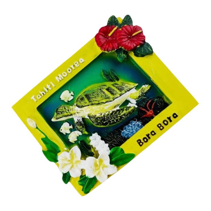 bora bora tahiti france fridge magnet tropical turtle souvenir & island paradise decor