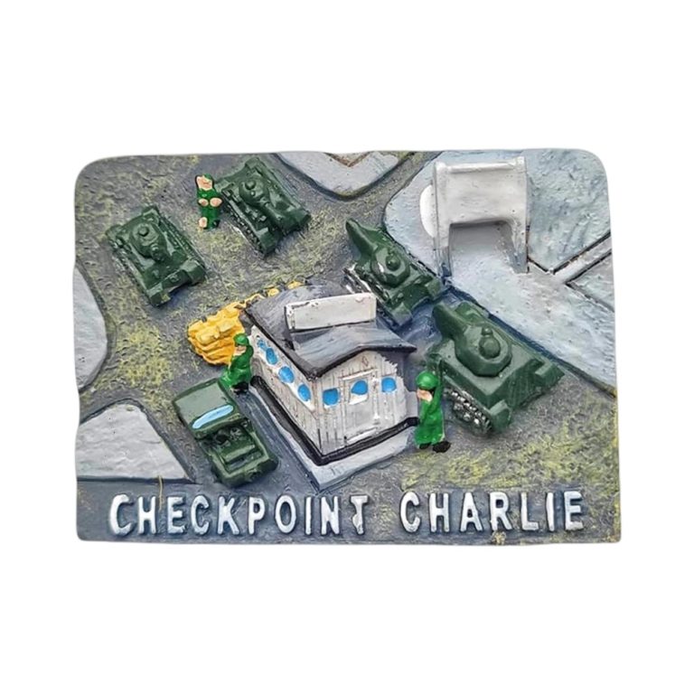 checkpoint charlie berlin germany fridge magnets – cold war border landmark souvenir & magnetic history accent