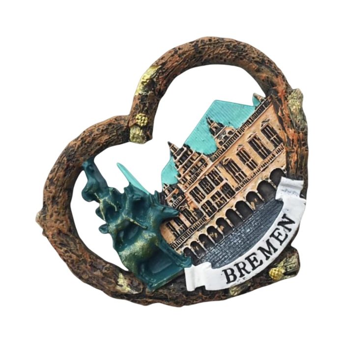 bremen germany fridge magnet bremen town hall & legendary musicians souvenir