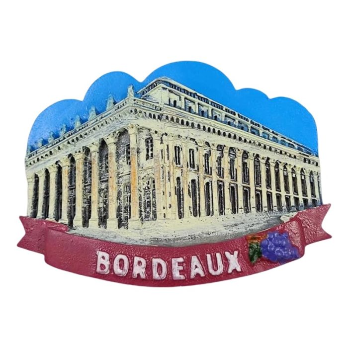 france bordeaux fridge magnet – classical architecture travel souvenir gift & french whiteboard decoration