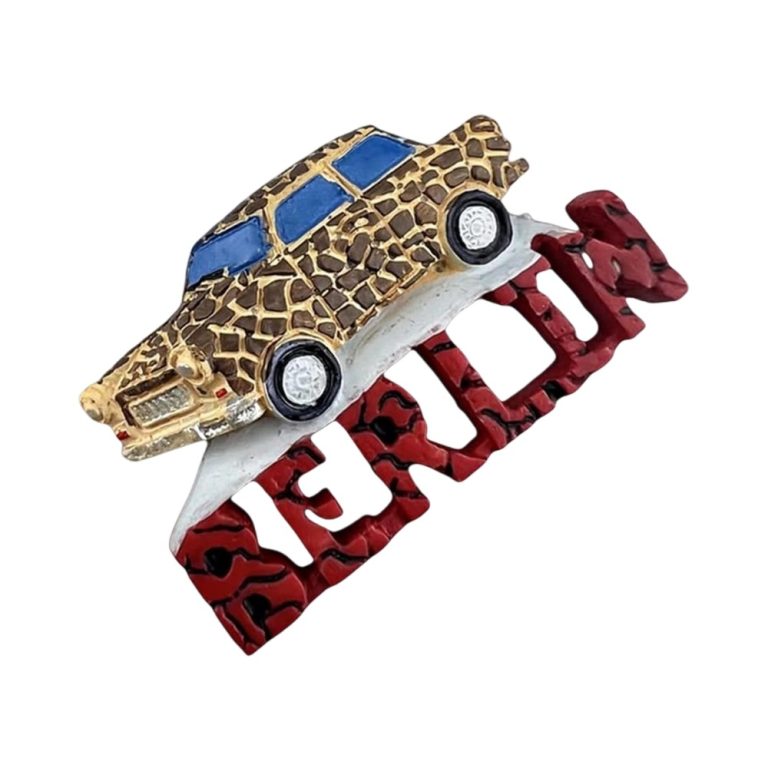 berlin trabant germany fridge magnet iconic giraffe patterned classic car souvenir