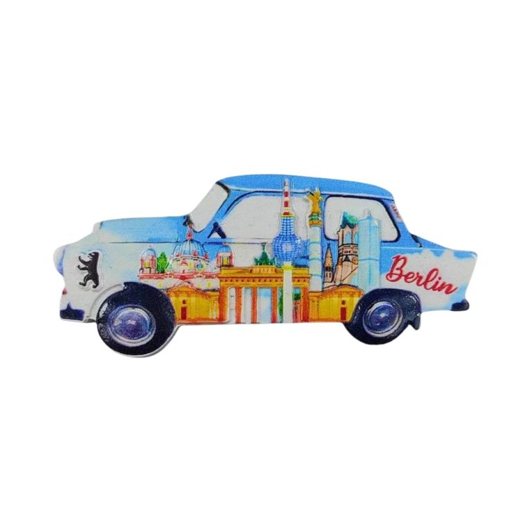 trabi car berlin germany fridge magnets – iconic trabi & brandenburg gate souvenir & magnetic cityscape décor