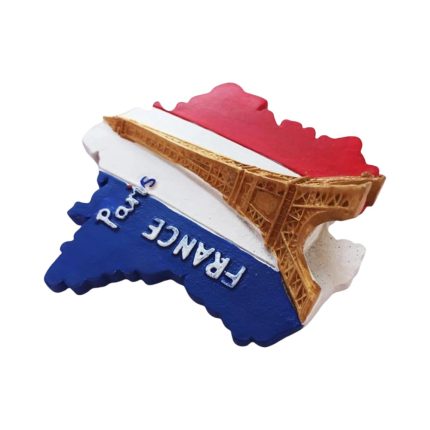 france map shape paris fridge magnet – tricolor design with eiffel tower for travel memories & magnetic decor