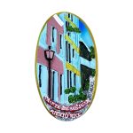 usa puerto rico fridge magnet colorful streets & historic architecture souvenir