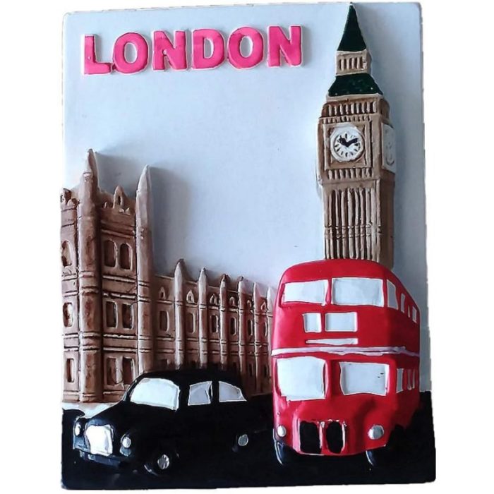 london big ben and double decker bus fridge magnet uk travel souvenir & gift