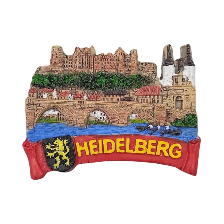 heidelberg castle & bridge germany fridge magnets romantic rhine valley souvenir & scenic view decor