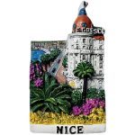 nice france promenade hotel fridge magnet – colorful riviera travel gift & palm garden decor