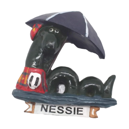 loch ness monster “nessie” uk fridge magnet – cute highland creature souvenir in scottish kilt, fun gift from scotland
