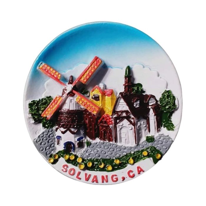 solvang california usa fridge magnet danish village souvenir & magnetic decor accent