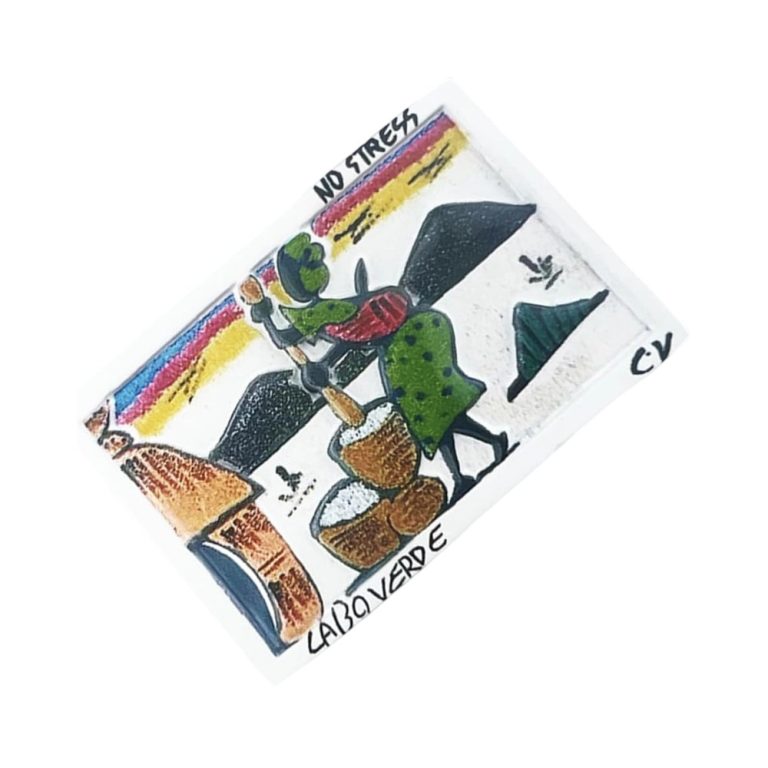 no stress art style cabo verde fridge magnet relaxing island souvenir & home decor