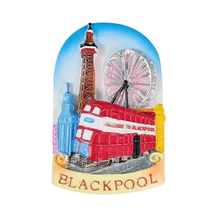 blackpool tram tower uk fridge magnet united kingdom coastal travel souvenir & home gift idea