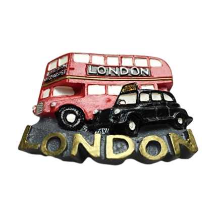london double decker bus & black taxi fridge magnet classic souvenir gift