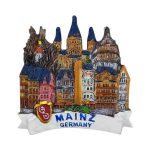 mainz germany fridge magnets – cathedral spires & old town panorama souvenir & magnetic rhineland decor