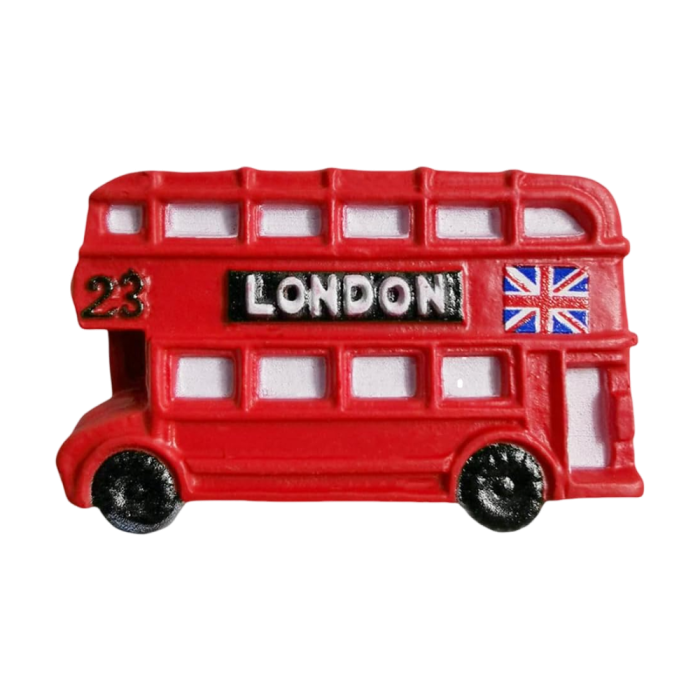 red double decker bus uk fridge magnet iconic london vehicle model for souvenir collection & magnetic board decoration