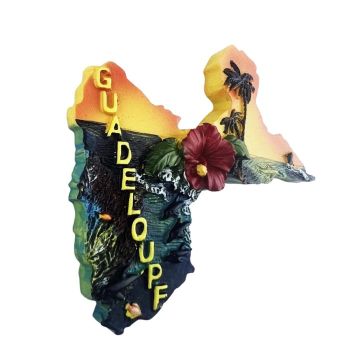 guadeloupe island sunset fridge magnet – tropical paradise travel souvenir & island inspired decor