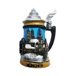 munich cityscape germany fridge magnet vintage beer mug souvenir & bavarian charm decor