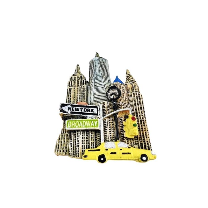 usa new york broadway fridge magnet famous street & iconic landmark souvenir