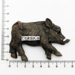 corsica france fridge magnet – wild boar design rustic souvenir for island culture collectors