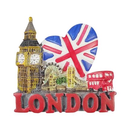 london uk fridge magnet big ben & union jack heart travel souvenir & fridge showcase décor
