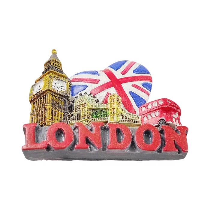 london uk fridge magnet big ben & union jack heart travel souvenir & fridge showcase décor